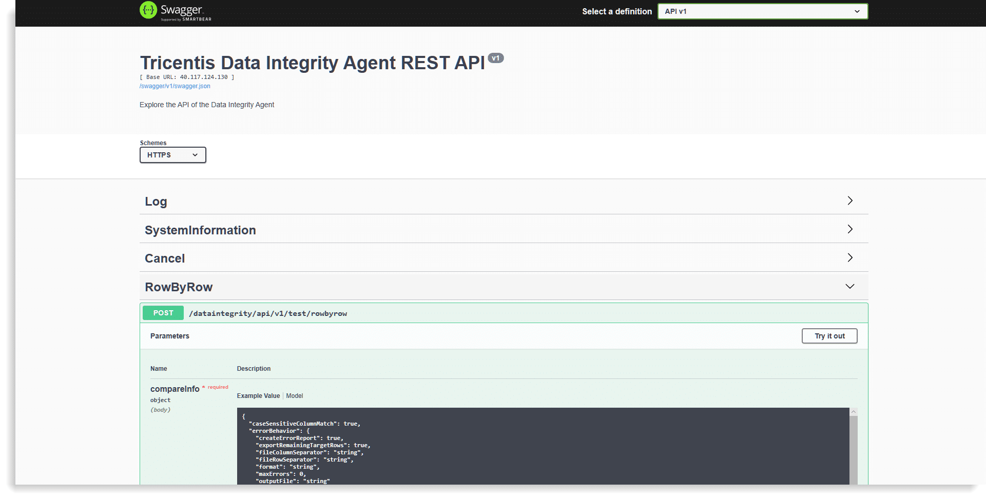 Tricentis Data Integrity screen shot