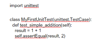 Create test case with unittest