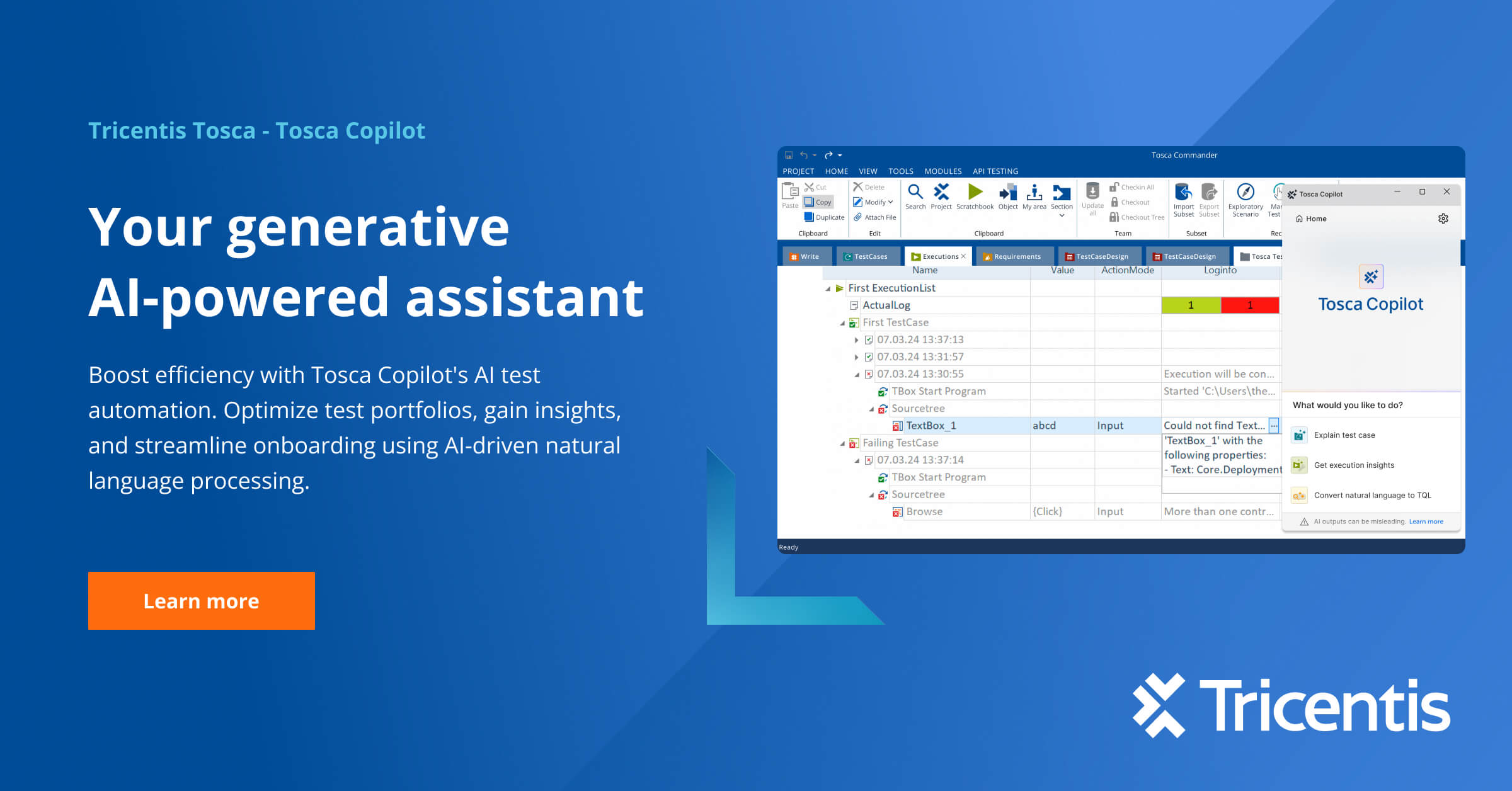 Tosca Copilot: AI Test Automation - Tricentis