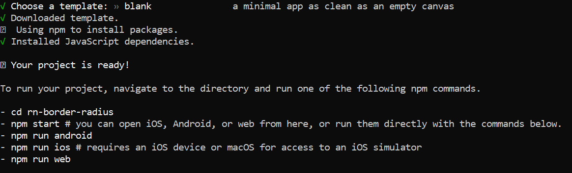 creation of rn-border-radius 