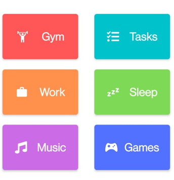 cards with different colors, rounded edges, and soothing shadow