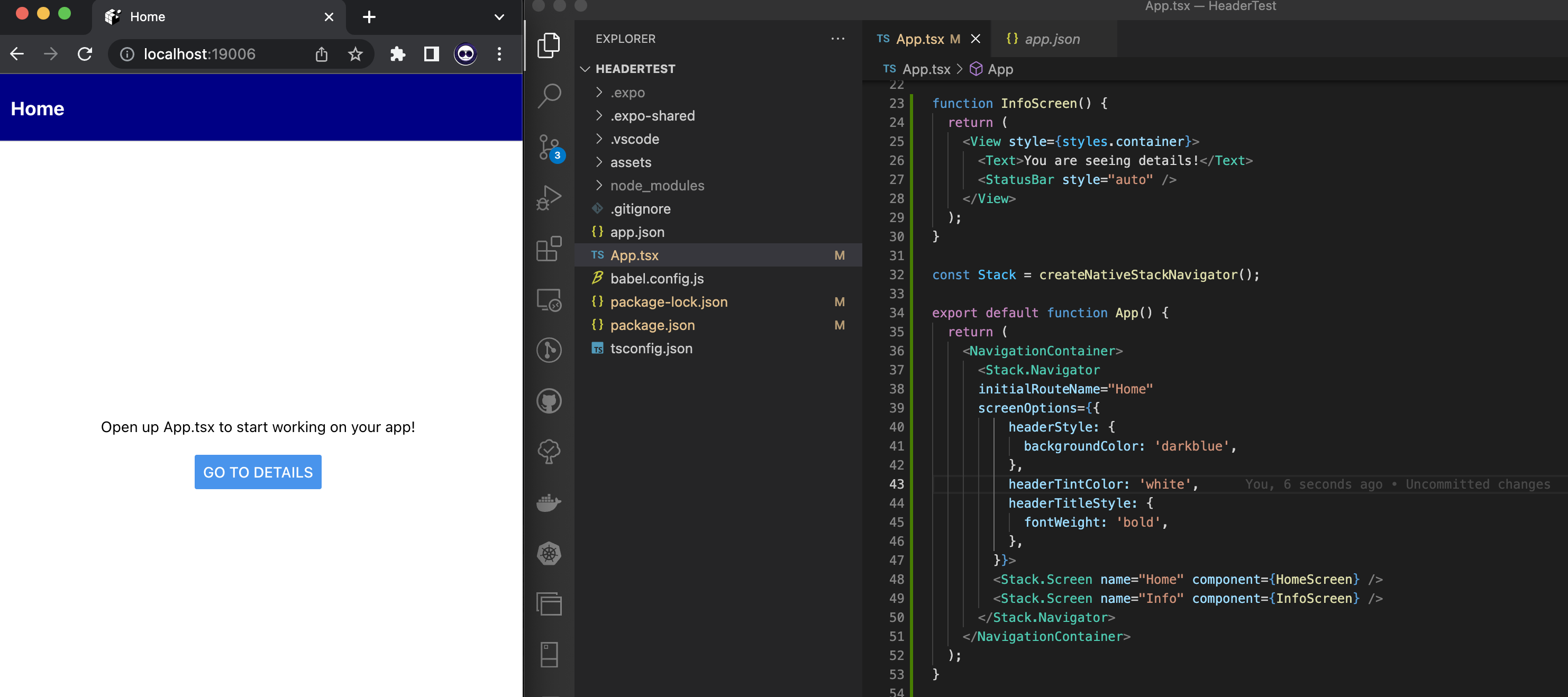 styles to the navigation component