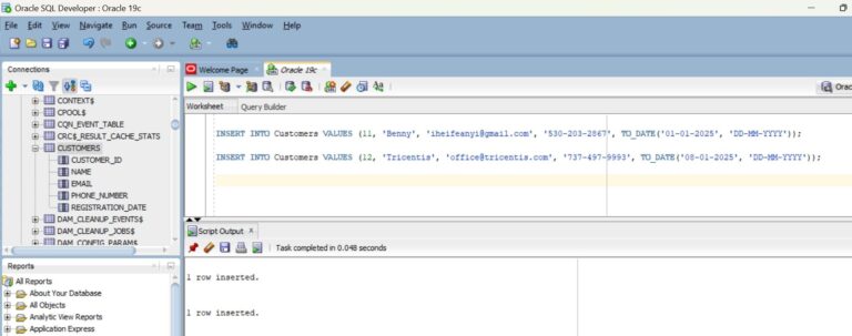 How to Insert Data in Oracle SQL - Tricentis