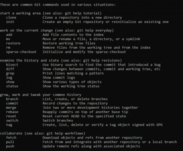 git commands