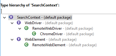 Search Context Interface