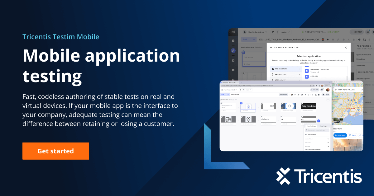 Testim Mobile: Mobile App Testing - Tricentis