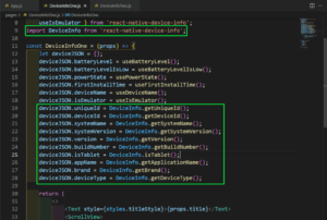 How to get device information in react native