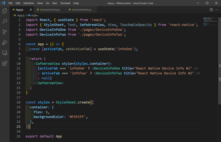 How to get device information in react native