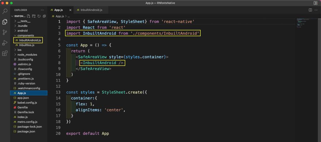 build in android setup