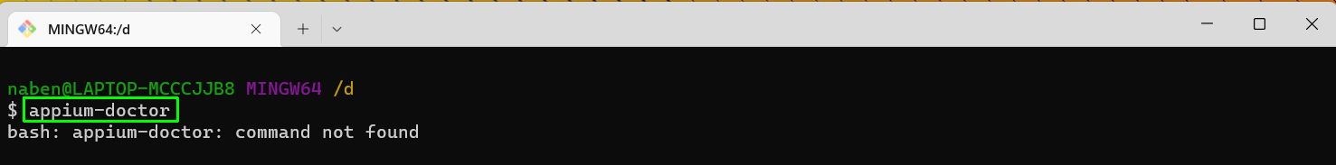 appium doctor