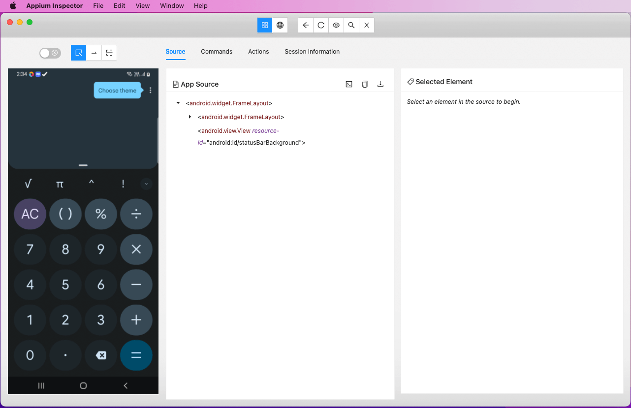 start session button