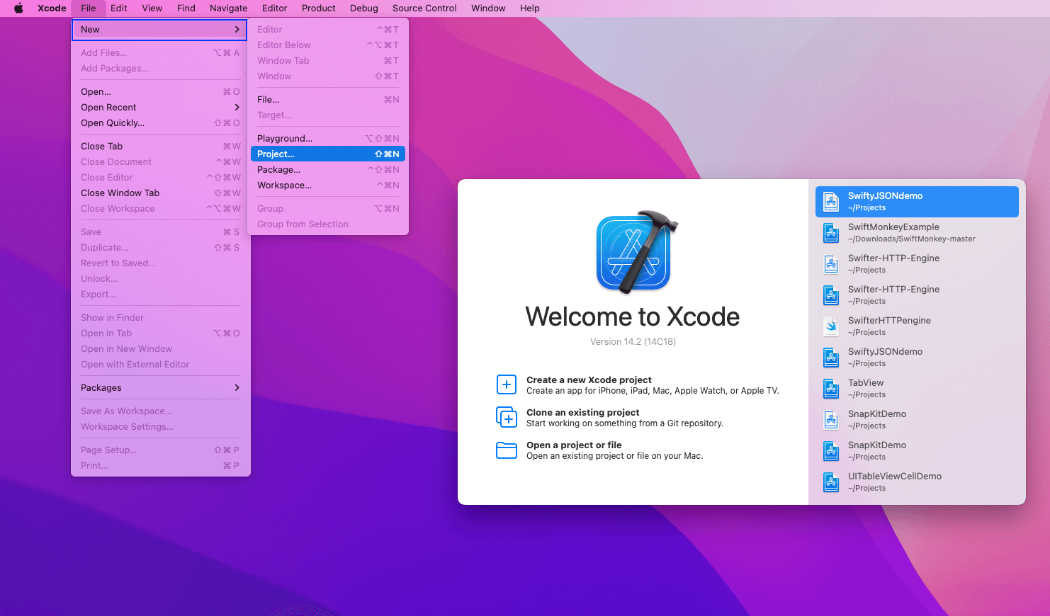 xcode setup
