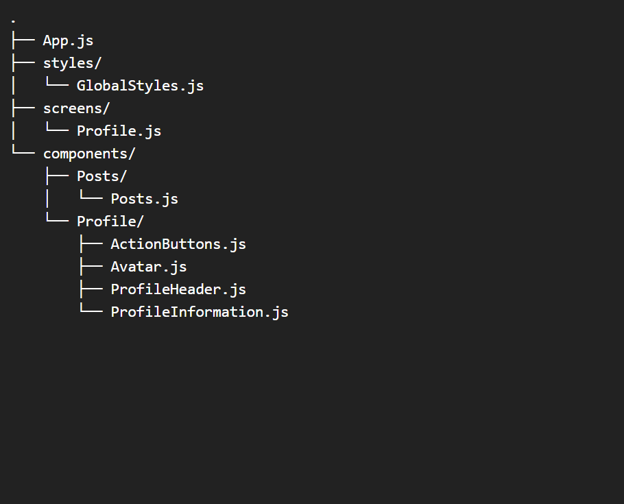 profile screen folder