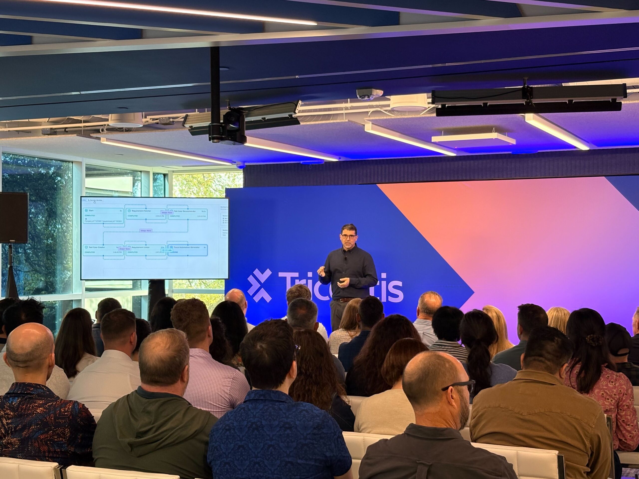 Matt Serpone giving a live demo of the Agentic Quality Engineering Platform