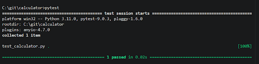 The test finally passes